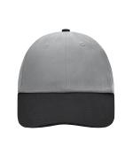 Unisex 6 Panel Raver Cap Light-grey/black 7690