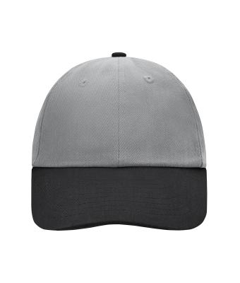 Unisex 6 Panel Raver Cap Light-grey/black 7690