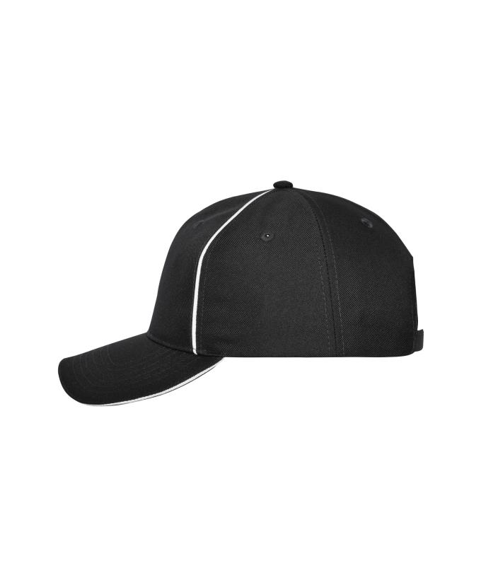 Unisex 6 Panel Workwear Cap - SOLID Black 10223