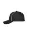Unisex 6 Panel Workwear Cap - SOLID Black 10223
