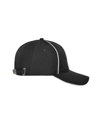 Unisex 6 Panel Workwear Cap - SOLID Black 10223