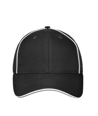 Unisex 6 Panel Workwear Cap - SOLID Black 10223