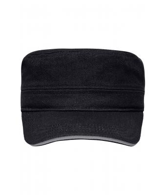 Unisex Military Sandwich Cap Black/dark-grey 7899