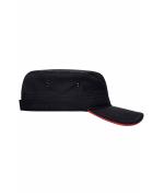 Unisex Military Sandwich Cap Black/red 7899