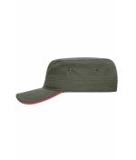 Unisex Military Sandwich Cap Olive/red 7899