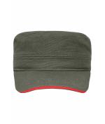 Unisex Military Sandwich Cap Olive/red 7899