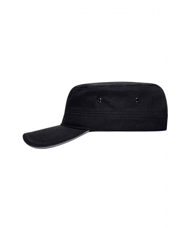Unisex Military Sandwich Cap Black/dark-grey 7899
