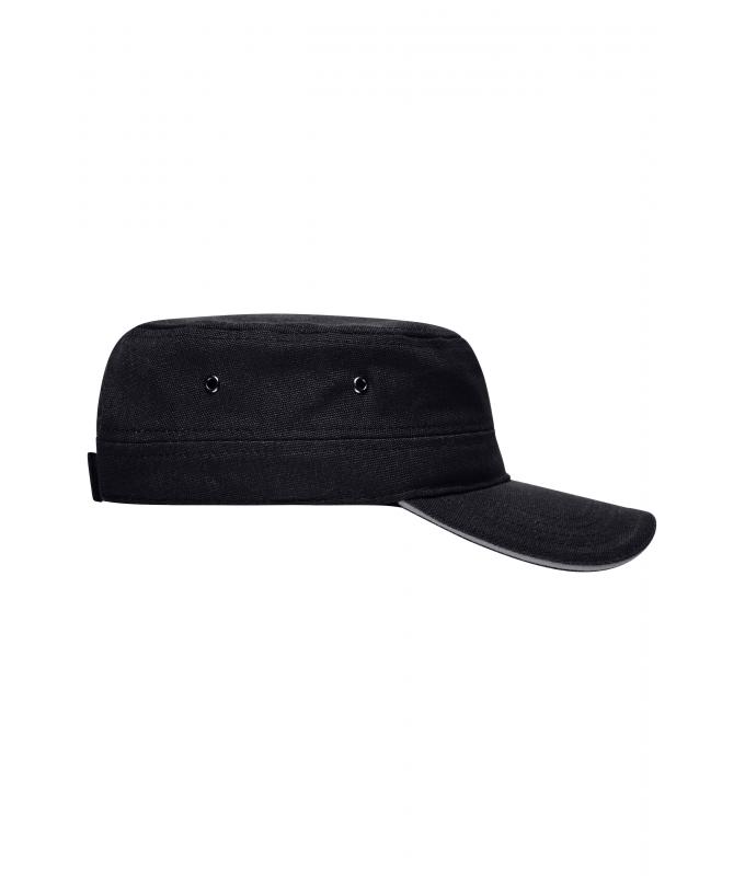 Unisex Military Sandwich Cap Black/dark-grey 7899