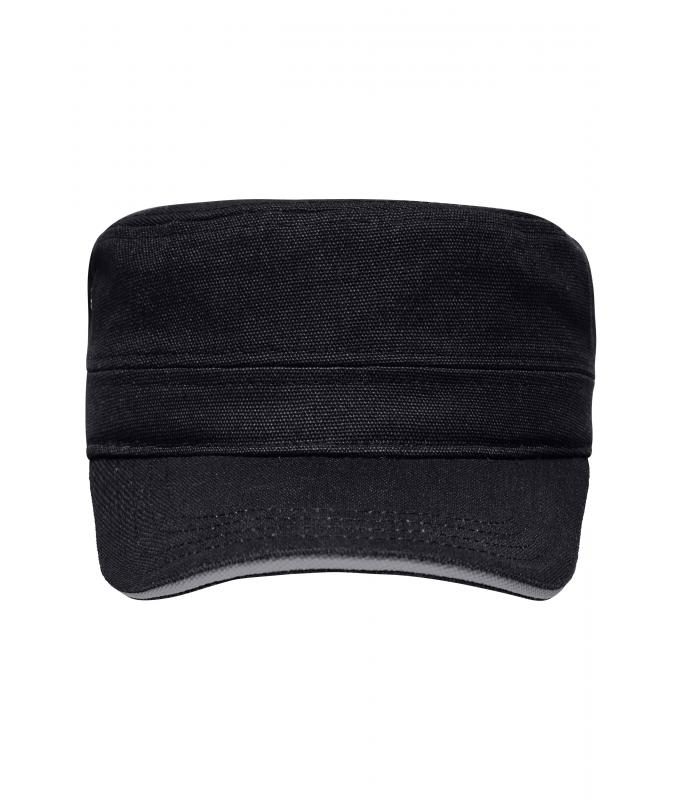 Unisex Military Sandwich Cap Black/dark-grey 7899