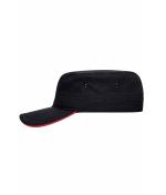 Unisex Military Sandwich Cap Black/red 7899