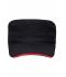 Unisex Military Sandwich Cap Black/red 7899