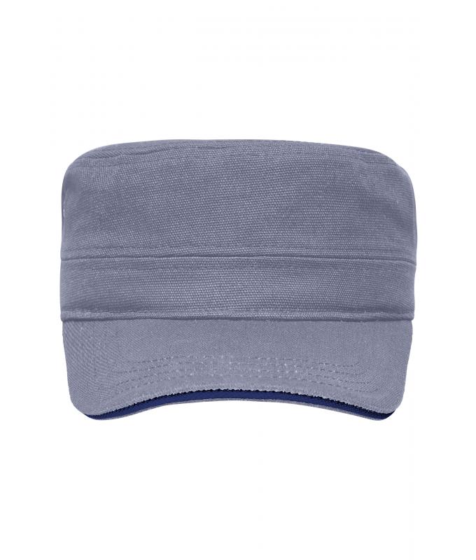 Unisex Military Sandwich Cap Dark-grey/navy 7899
