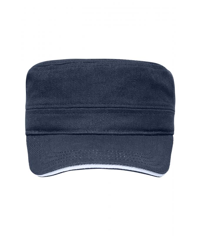 Unisex Military Sandwich Cap Navy/white 7899
