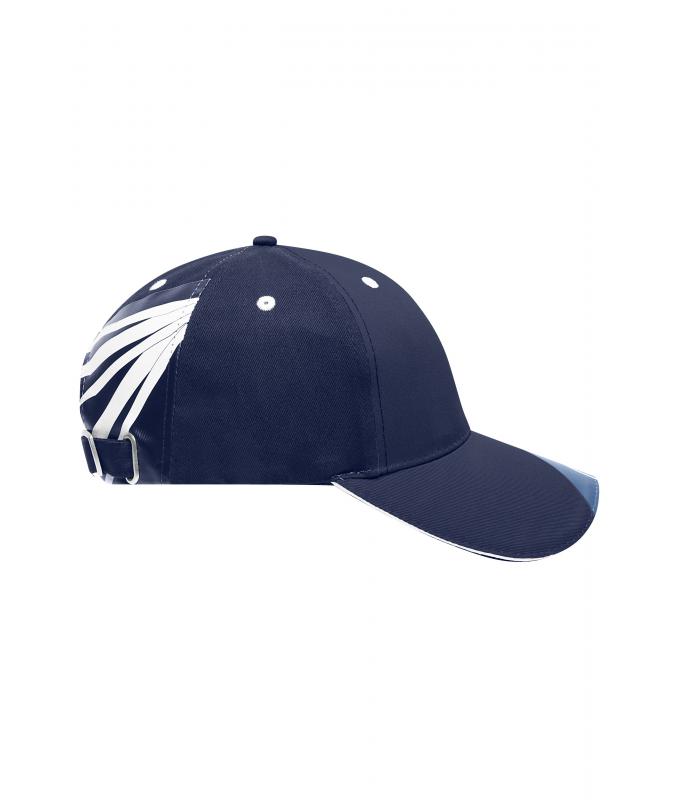 Unisex 6 Panel Craftsmen Cap - STRONG - Navy/navy/white 8146