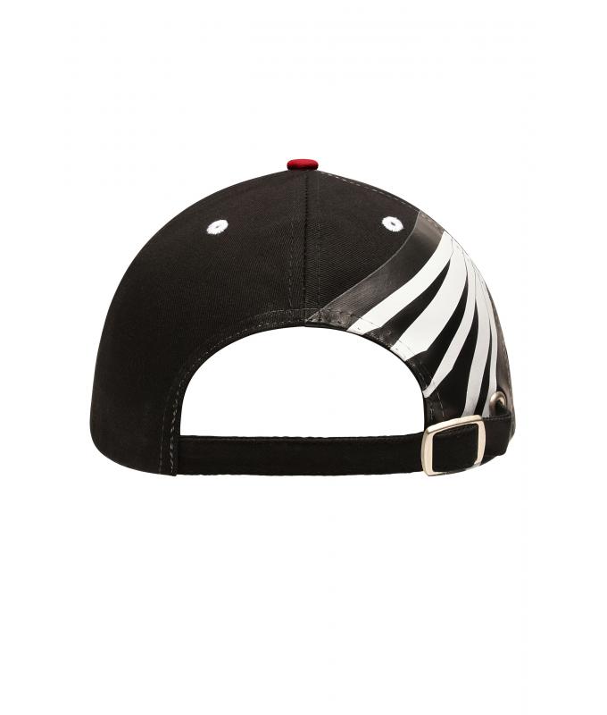Unisex 6 Panel Craftsmen Cap - STRONG - Red/black/white 8146