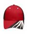 Unisex 6 Panel Craftsmen Cap - STRONG - Red/black/white 8146