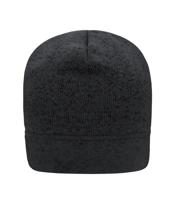 Unisex Knitted Fleece Workwear Beanie - STRONG - Carbon-melange/black 8519