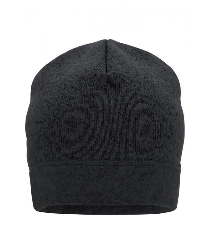 Unisex Knitted Fleece Workwear Beanie - STRONG - Carbon-melange/black 8519