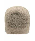Unisex Knitted Fleece Workwear Beanie - STRONG - Stone-melange/black 8519