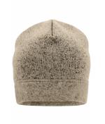 Unisex Knitted Fleece Workwear Beanie - STRONG - Stone-melange/black 8519