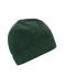 Unisex Knitted Fleece Workwear Beanie - STRONG - Dark-green-melange/black 8519