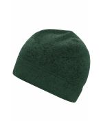 Unisex Knitted Fleece Workwear Beanie - STRONG - Dark-green-melange/black 8519