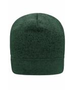 Unisex Knitted Fleece Workwear Beanie - STRONG - Dark-green-melange/black 8519