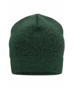 Unisex Knitted Fleece Workwear Beanie - STRONG - Dark-green-melange/black 8519
