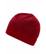 Unisex Knitted Fleece Workwear Beanie - STRONG - Red-melange/black 8519