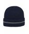 Unisex Reflective Beanie Navy/silver 8702