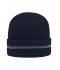 Unisex Reflective Beanie Navy/silver 8702