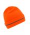 Unisex Reflective Beanie Bright-orange/silver 8702