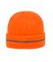 Unisex Reflective Beanie Bright-orange/silver 8702