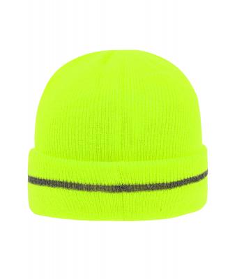 Unisex Reflective Beanie Bright-yellow/silver 8702