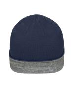Unisex Reversible Beanie Navy/grey-heather 11118