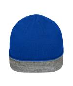 Unisex Reversible Beanie Royal/grey-heather 11118