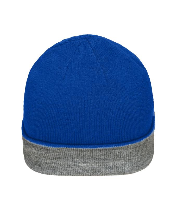 Unisex Reversible Beanie Royal/grey-heather 11118