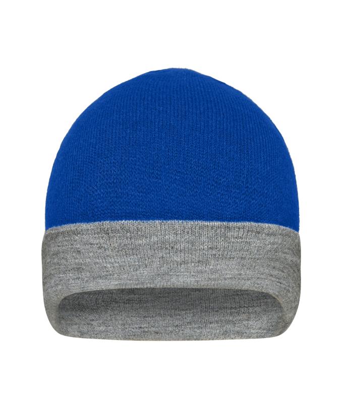 Unisex Reversible Beanie Royal/grey-heather 11118