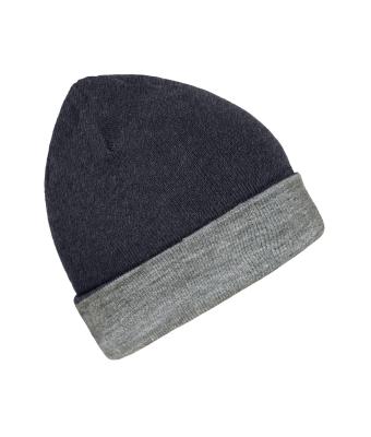 Unisex Reversible Beanie Grey-melange/grey-heather 11118