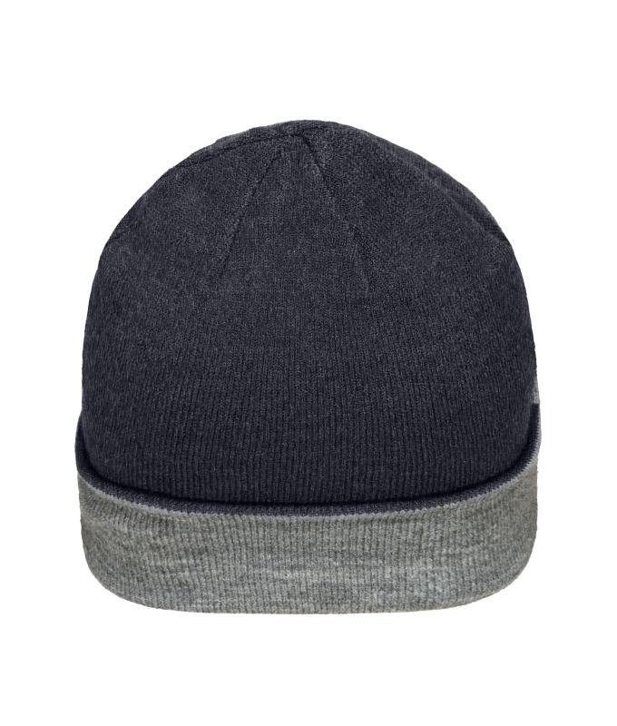 Unisex Reversible Beanie Grey-melange/grey-heather 11118