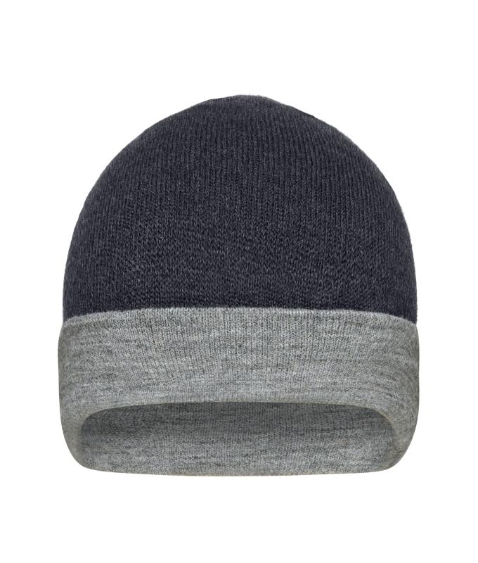Unisex Reversible Beanie Grey-melange/grey-heather 11118