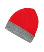 Unisex Reversible Beanie Red/grey-heather 11118