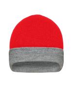 Unisex Reversible Beanie Red/grey-heather 11118