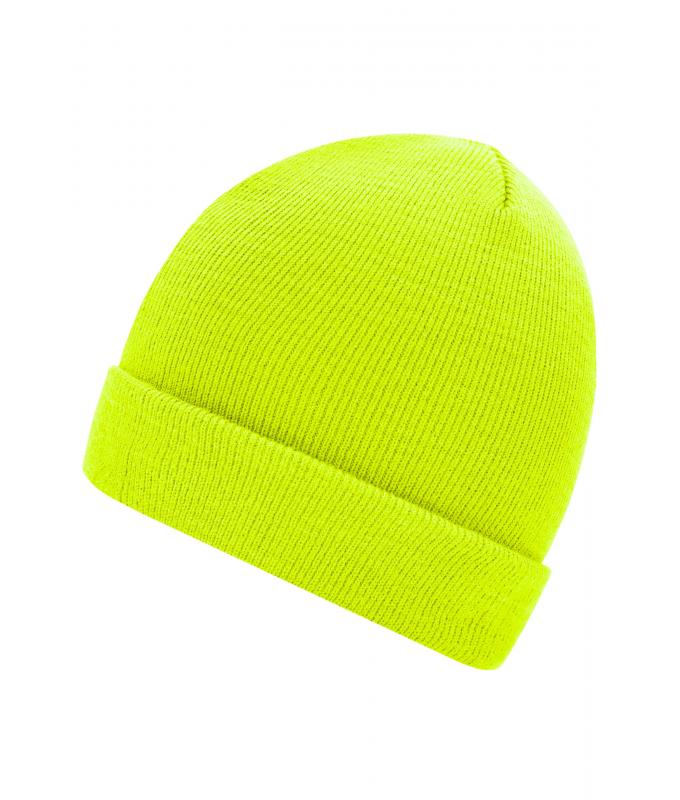 Unisex Knitted Cap Bright-yellow 7797