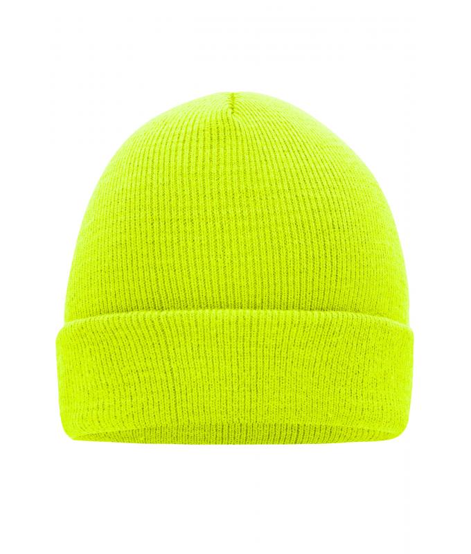 Unisex Knitted Cap Bright-yellow 7797