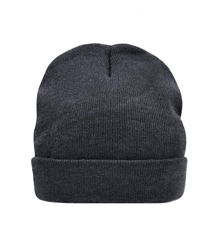 Unisex Knitted Cap Thinsulate™ Dark-grey-melange 7806